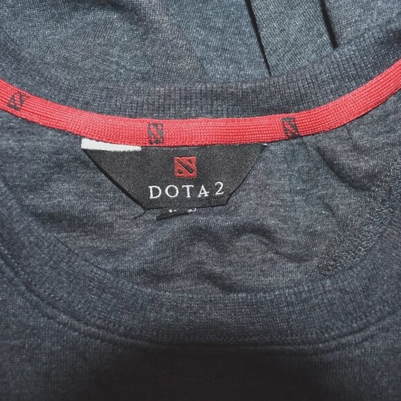 WeLoveFine Dota 2 Mens Charcoal Heather Sweater With Zip Pockets New 2XL - Picture 5 of 12